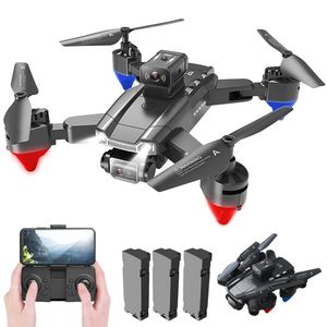 Drohnen mit Kamera, Faltbar Drohne mit 8K-HD Kamera 5G WiFi GPS FPV Quadcopter Flugzeit 30Min Drone, mit 3 Batterien, 360°-Flip-Modus, Abflug/Landung mit einer Taste, Eine Taste Ruckkehr