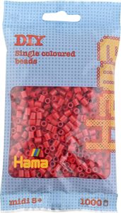 HAMA-Perlen MITTELROT 1000Stück, 1Beutel