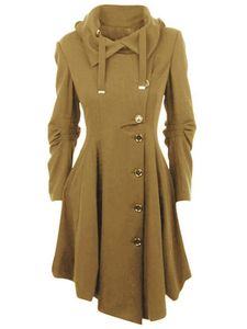 Damen Trenchcoats Übergangsmantel Mode Mantel Warme Strickjacke Outwear Herbst Jacke Kamel,Größe M