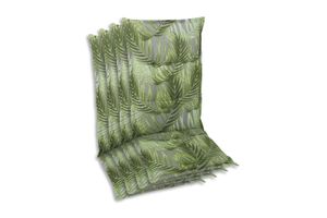 GO-DE Textil, Sesselauflage Hochlehner, 4er Set, Farbe: gruen, Maße: 120 cm x 50 cm x 6 cm, Rueckenhoehe: 70 cm