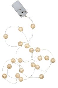 Best Season LED-Lichterkette "Marble Balls" 15 tlg Kabel: transp., LED w/w, Timer, 1,4 m, Batterie, 726-32