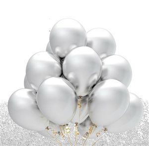 200x Luftballons silber Ø 35 cm - Ballons Luft und Helium geeignet - Schadstoff geprüft - Geburtstag, Party, Hochzeit Deko Dekoration