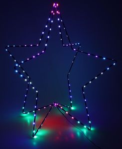 Dekoratívna hviezda stojaca 3D 120 LED RGB 80cm