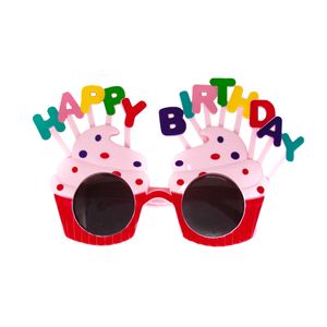 Oblique Unique Brille Happy Birthday Cupcake Partybrille für Geburtstag Jubiläum Party Accessoire - bunt