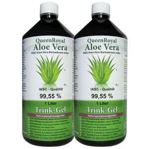 QueenRoyal Aloe Vera Trink Gel 99.55 % pur 2 Liter Sparpack