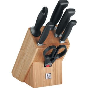 ZWILLING Messerblock mit 6 Messern Vier Sterne 7teilig