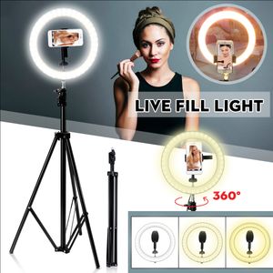 Selfie Licht Ringleuchte Handy Tablet Universell 3 Farbe Dimmbare Live YouTube