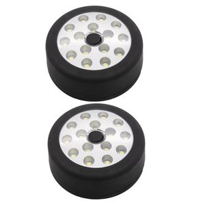 2x LED Leuchte Lampe Batterie Camping Küche Schrank Magnet Nachtlicht Rund Touch