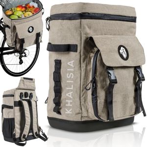 KHALISIA Kühltasche - Fahrradtasche für Gepäckträger - einsetzbar als Gepäckträgertasche - Fahrrad Rucksack - Picknicktasche - Lunchtasche - Thermotasche hält kalt & warm