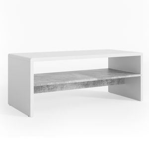 Livinity® Couchtisch , 99 x 40 cm, Weiß/Beton