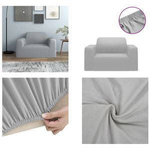 vidaXL Stretch Sofahusse Grau Polyester Jersey - Sofahusse - Sofahussen - Sofabezug - Sofabezüge