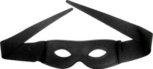 Stoffaugenmaske mit Bindebändern, schwarz
