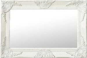 Prolenta Premium - Wandspiegel im Barock-Stil 60x40 cm Weiß
