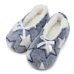 Damen Plüsch Hausschuhe Home Slippers Winter Warme Kuschelsocken Baumwoll Paare Pantoffeln Schwarz,Größe:39/41