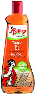 Poliboy Teak Öl hell für Harthölzer - intensive Farbauffrischung - reinigt, pflegt und schützt - 500ml
