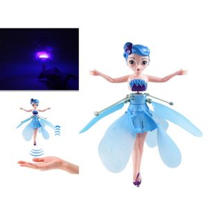 Mini Drohne Infrarot Sensor Flying Fairy Kids Spielzeug Induktion Handsteuerung Blau 19cm Fliegendes Spielzeug