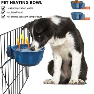 Heizungs Thermostat Futternapf Wassernapf Automatischer Intelligentes Heizsystem Hundenapf Katzennapf für Hund und Katzen 600ML USB