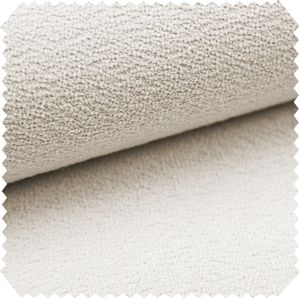 novely® MOERS - Feiner Bouclé-Polsterstoff - Robuster Möbelstoff - Pflegeleichte Meterware 1lfm - Farbe: 01 Wollweiß