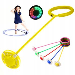 HULA-HOP Hula-Hoop-Reifen Bein-Reifen Spring-Reifen LED YELLOW