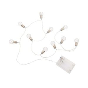 BUTLERS MINI BULBS LED-Lichterkette 10 Mini-Glühbirnenlichter mit USB-Batteriefach
