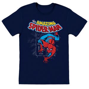 Spider-Man - "Amazing" T-Shirt für Herren/Damen Unisex HE354 (2XL) (Marineblau)