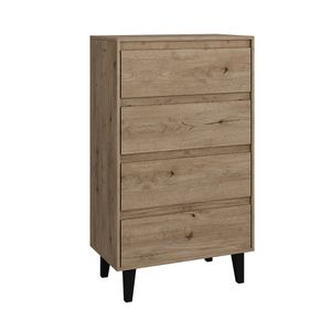 Vicco Sideboard Bahia, 70 x 117 cm mit 4 Schubladen, Eiche