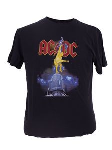 Schwarzes AC/DC T- Shirt bis 10XL von North 56Denim, Größe:3XL