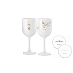 Moët & Chandon Glas Champagnergläser Ice Imperial inkl. Moët Untersetzer