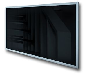 Fenix Infrarotheizung ECOSUN mit Aluminiumrahmen Schwarz 850 Watt (120 x 60 x 3cm) , Oberfläche aus Glas - für Bad, Wohnraum, Schlafzimmer