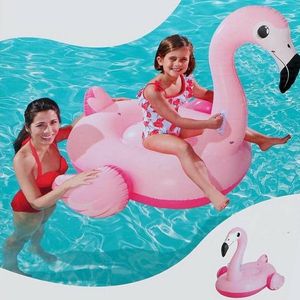 Kinder Schwimmtier Flamingo 145x121 Schwimmspielzeug Wasserspielzeug Schwimmhilfe Badetier Reittier