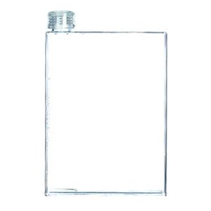 Tragbare, stilvolle, flache BPA-freie Trinkflasche/Wasserflasche, Die flache Wasserflasche, die so konzipiert ist, dass sie in Ihre Tasche passt(Transparenter Deckel, A5)