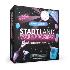 Stadt Land Vollpfosten® Party Edition – "Jetzt geht's rund." | Das Kartenspiel