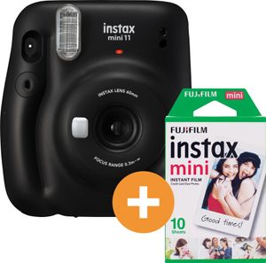 Instax Mini 11 charcoal-gray Film-Set inkl. 10er instax mini Film Sofortbildkamera