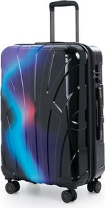 Suitline - Hartschalen-Koffer Check-In Gepäck Trolley Rollkoffer Erweiterung Reisekoffer 4 Rollen, Glossy Farbverlauf Gradient Design, TSA, 66 cm,Neon Blue Suitline - Hartschalen-Koffer Check-In Gepäck Trolley Rollkoffer Erweiterung Reisekoffer 4 Rollen, Glossy Farbverlauf Gradient Design, TSA, 66 cm,Neon Blue