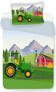 Sada dětského povlečení pro batolata 100x135 40x60 Letadlo Hasičské auto Traktor