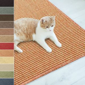 Sisal-Kratzteppich Für Katzen widerstandsfähig viele Farben & Größen 100 x 100 cm Terra-Apricot