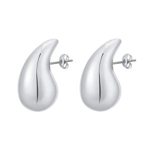 INF 1 Paar hohle Wassertropfen-Ohrringe aus Kupfer Silber
