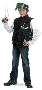 Karneval Kinder Kostüm Polizei Weste als Polizist verkleiden Gr.152