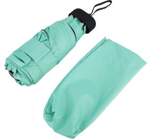 Mini-Reiseschirm, ultraleicht, faltbar, Sonnenschirm, UV-Schutz (grün)
