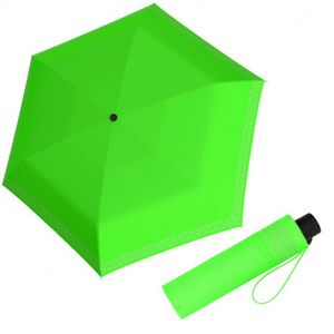Doppler Fiber Havanna Safety Cross - dámský skládací deštník, zelená, plná barva