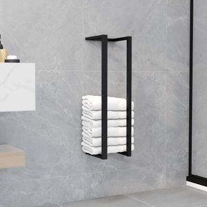 vidaXL Vešiak na uteráky čierny 12,5x12,5x60 cm Žehlička
