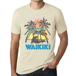 Herren Grafik T-Shirt Palme Sonnenschein Sommer in Waikiki – Palm, Sunshine, Summer In Waikiki – Öko-Verantwortlich Vintage Jahrgang Kurzarm Lustige