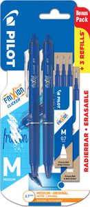 PILOT Tintenroller FRIXION BALL CLICKER 07 Promo-Pack blau