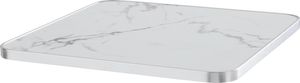 Tischplatte aus weißem Marmor mit silbernem Rand, 60 cm Montmartre - Oviala