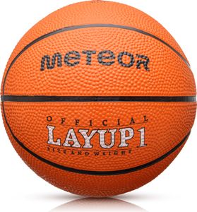 Basketbalová lopta tréningová veľkosť 1 mládež 2-5 rokov Meteor LAYUP 1