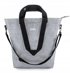 Zagatto Qualität Shopper Tasche für Frauen große 34L Nero ZG622 Umhängetaschen Grau mit Schwarz Damenhandtasche Reisetaschen Einkaufstasche