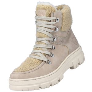 Rieker Damen Schnürstiefel in Beige, Größe 40