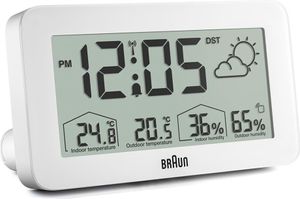 Braun BC13WP-DCF digitaler Funkwecker m. Wetterstation