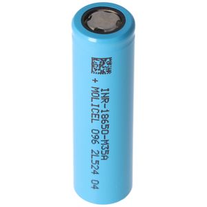 Molicel INR18650-M35A 3500mAh 10A Li-Ionen-Akku, 3,6V - 3,7V ungeschützt, flat top, Abmessungen 65x18,45mm