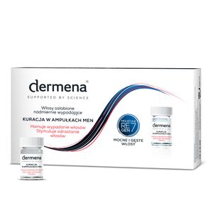 Dermena Men, Kuracja w ampułkach hamująca wypadnie włosów, 15 x 5 ml